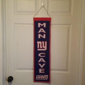 NY Giants Man Cave door/wall flag